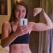 Teen muscle girl Weightlifter Skylar